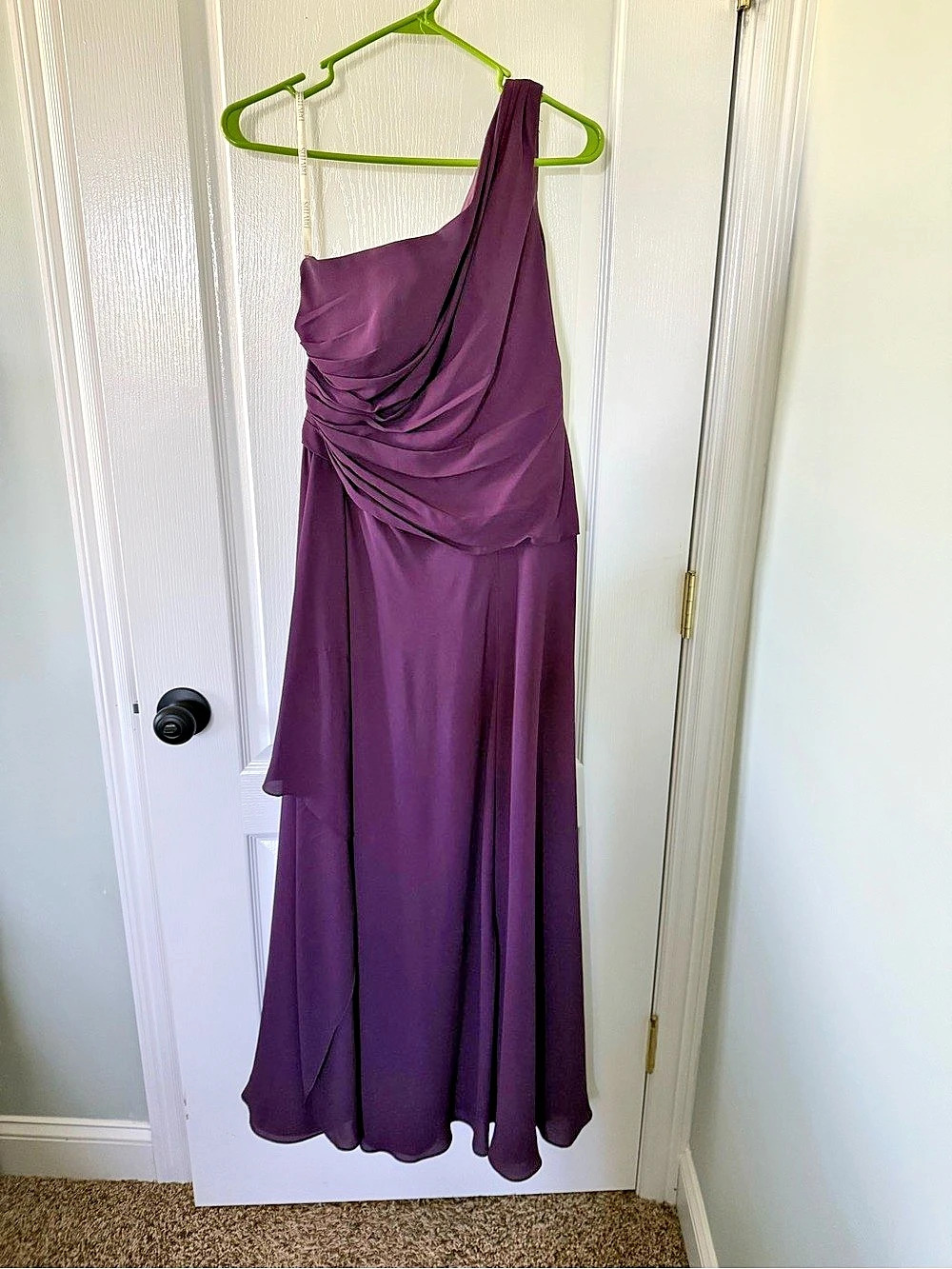 David's Bridal Purple Maxi Dress Size 10 Like New